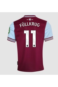 West Ham United Niclas Fullkrug #11 Fotballdrakt Hjemme Klær 2024-25 Korte ermer